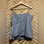 a.n.a Women's Faux Denim Tank Top with Front Bow,Size XL,NWT Photo 3