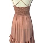 Free People One X-Small Adella Slip Mini Dress Rose Crochet Lace Flowy Smocked Photo 7