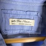 We The Free by Free People Happy Hour Solid Blue Button-Up Shirt Size Small Photo 6