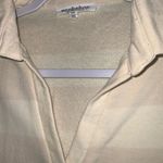 Workshop Republic Clothing  Cream Broad Striped Collared Fleece Pullover Top SP Photo 2