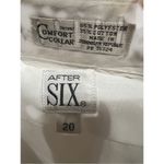 After Six After 6 Womans White Waitress tuxedo blouse Sz 20 NWT Photo 2