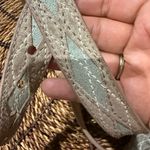 Michael Kors  Blue Tan‎ Leather  Belt - Silver Roller Buckle SIZE L 43” Diamond Photo 6