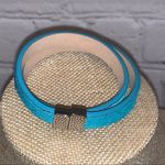 Rustic Cuff  Double Wrap Calfskin Turquoise Photo 0