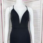 Lulus  Amelia Plunge Neck Racerback Sleeveless Maxi Dress Evening Gown Black XS Photo 4