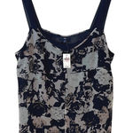 Gap Women's Sheer Tank Top Floral Camisole Summer Wide Strap XL Navy Blue NWT Photo 0