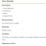 Who What Wear LG  stripe 3/4 sleeve top Photo 8