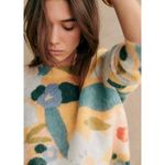 Sézane NWT Sezane Isadora Jumper in Flowers Mohair Wool Blend Sweater M Photo 1