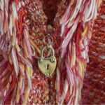 St. John Sport Orange Zip Up Fringe Cardigan Size XL Photo 7