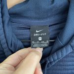 Nike  Dri-Fit Training Hoodie Pullover Rib Texture Swoosh Logo Navy Blue Size XS Photo 6