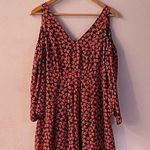 Disney  Alice Through the Looking Glass Black/Red Heart Cold-Shoulder Dress Sz M Photo 0