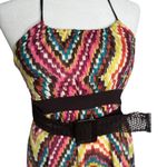 XOXO NWT Y2K‎  M Babydoll Dress Wide Belt Halter Top Stretch Tunic Made In USA Photo 4