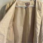 Chico's Beige Linen Metallic Shimmer Open Front Lined Blazer XL Coastal Neutral Photo 6