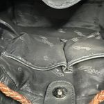 Fossil Vintage Black Pebbled Leather Bag Woven  Handles Shoulder Purse Key Charm Photo 10