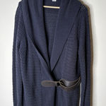 Soft Surroundings Womens Size 2X Cardigan Sweater Country Weekend Knit Rib Blue Photo 0