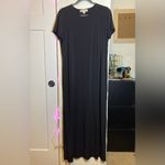 Michael Michael Kors Black Spandex T Shirt Dress w Slits Large EUC Photo 3