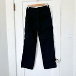 ZARA  | TRF Straight Cargo Wide Leg Pants Jeans in Black Size‎ 6 Photo 4