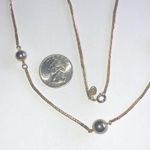 Avon Vintage Gold Tone Beaded Necklace Photo 2