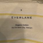 Everlane The Organic Cotton Crew Neck T Shirt Yellow Stripe Women Size Small New Photo 6