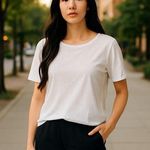 Free People NWOT Beach Short Sleeve Oversized Tee Photo 0