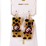 Simply Southern NWT  Beaded Football Mom Earrings Photo 0