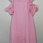 J. McLaughlin Dress Womens Size Small Striped Summer Ruffle Feminine Date Brunch Photo 0