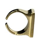 Isabel Marant To Dance Ring White Grey Marble Brass Adjustable Cocktail Designer Photo 6