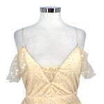The Vintage Shop Sparkled Mesh Overlay Prom Party Dress Cream Gold Size Medium Photo 2
