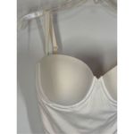 Maidenform Bridal Bra White Strapless Long Line 7715 Boned Size 36D Photo 3