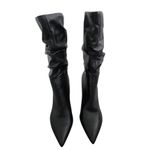 Marc Fisher Gomer Size 10 Women Black Heeled Boot Pointed Toe Block Heel Slouchy Photo 3