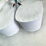 VINTAGE Y2K Beaded Cabo White Platform Chunky Thong Sandals M (7/8) Size undefined Photo 3