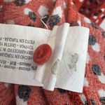 ZARA  Floral Tiered Midi Maxi Dress Size M Red Long Sleeve Cottage Peasant Boho Photo 9