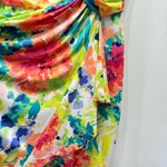 CHAPS Ralph Lauren Chap’s Draped Wrap Front Colorful Floral Sleeveless Dress Medium Photo 9