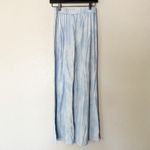 NAADAM Pants Washed Silk Wide Leg Blue Pull On Elastic‎ Waist Lightweight Size S Photo 5
