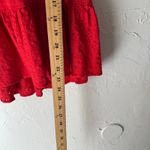 Knox Rose  Size Large Boho Cottage Lace Red‎ Sleevless Babydoll Blouse Top Photo 7