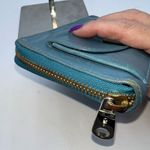 Chloé Calfskin Lily‎ Bow Long Zip Continental Wallet Blue Photo 6