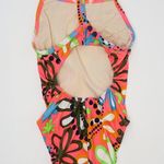 One Piece Vintage 90s Ocean Groovy Floral Swimsuit Photo 1