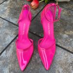 NEW Azalea Wang Crazy Neon Hot Pink Clear Pointed Toe Heels 8.5 Flaw Photo 2