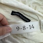 Naked Wardrobe Skirt Womens Small Off White Ruched Tube Bodycon Midi Photo 2