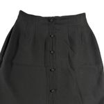 Y2k Vintage Wallis Petite Front Button High Waist Double Slit Skirt 12 Black Size 12P Photo 1