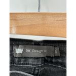 Levi's  505 Straight Leg Black‎ Ink Denim Cotton Blend Jeans Women's Size 4 27x32 Photo 5