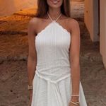 ZARA  White Halter lace crochet cotton mini Dress summer vacation casual  Photo 3