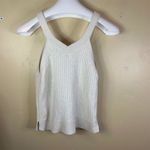 Madewell  Stockton Women's V-Neck‎ Knit Tank Top Cream Color Size Medium Classic Photo 9