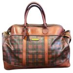 Ralph Lauren Tartan Plaid Red Brown Boston Weekend Travel Doctor’s Bag 55cm Photo 0