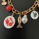 Gold Charm Necklace with Colorful Marine Accents Photo 3