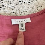 Topshop Peplum Button Down Flutter Short Sleeve Blouse Top Pink (Size 4) date Photo 2