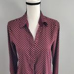 Philosophy Republic Clothing Red Oversized Polka Dot Button Down Top XS Photo 2