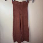 Reformation Isle Organic Cotton Knit Cozy Pants - Brown Size XS Comfy Wide Leg Photo 3