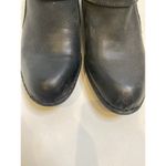 Born Black Maude Leather Heeled Ankle Booties Zipper Studded Sz 7M Buckle Photo 2