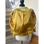 Vintage 90s Johnathan Michael Lime Green Wool Tortoiseshell Zip Jacket Size M Photo 7