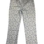 Mario Serrani Comfort Stretch Cuff Capri Pants Ditsy Floral Blue/White Size L Photo 1